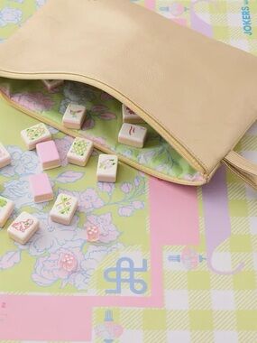 Mahjong Tile Bag Champagne Bloom